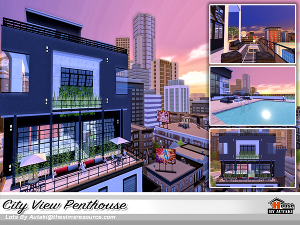 Sims 4 City View Penthouse by autaki at TSR