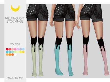 Melting Cat Stockings by Kalewa-a at TSR