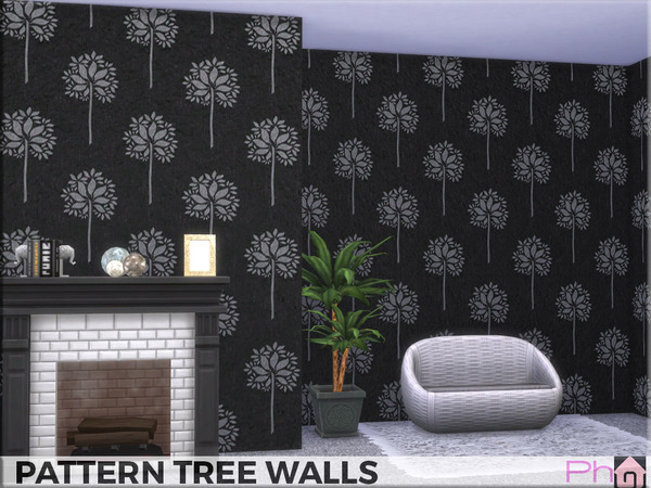 Sims 4 Pattern Tree Walls by Pinkfizzzzz at TSR