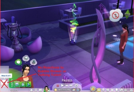 No bubble blower or talking toilet reactions by simmytime at Mod The Sims