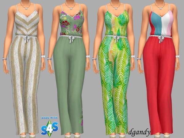 Sims 4 Ellie jumpsuit by dgandy at TSR