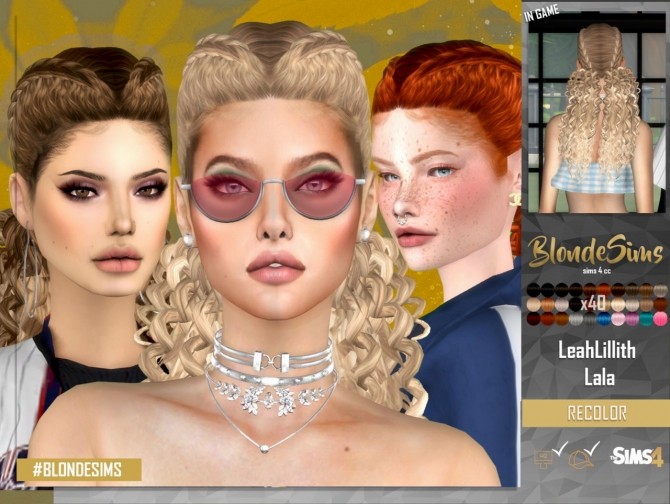 Sims 4 LeahLillith Lala Hair RECOLOR at REDHEADSIMS
