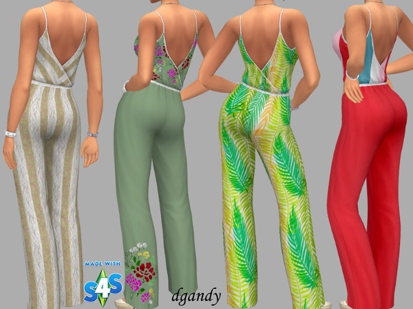 Sims 4 Ellie jumpsuit by dgandy at TSR