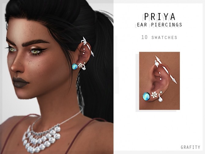 Sims 4 PRIYA EAR PIERCINGS at Grafity cc