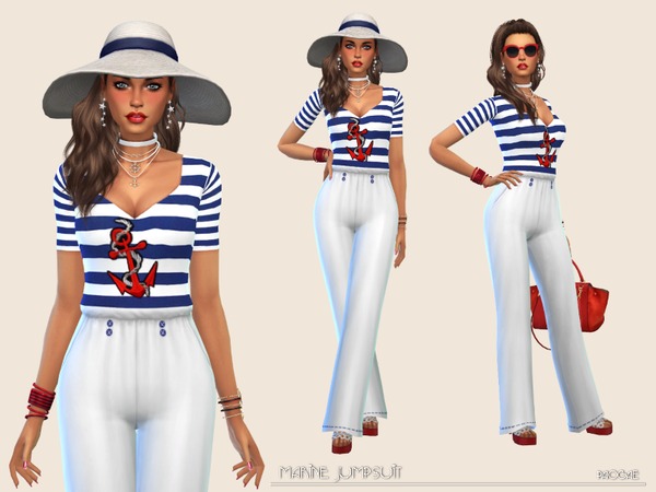Sims 4 Marine Jumpsuit by Paogae at TSR