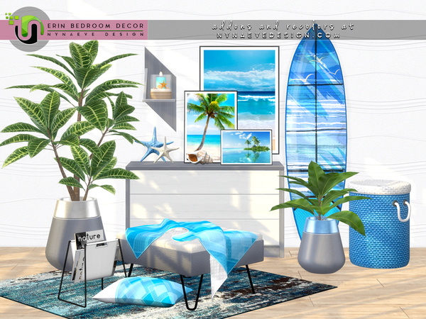 Sims 4 Erin Bedroom Decor by NynaeveDesign at TSR