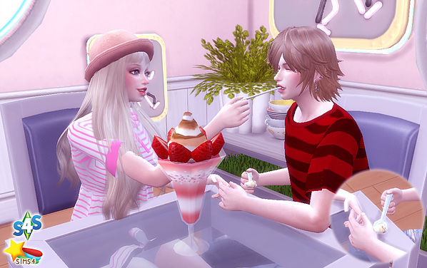 Sims 4 Couple Pose (Parfait) at A luckyday