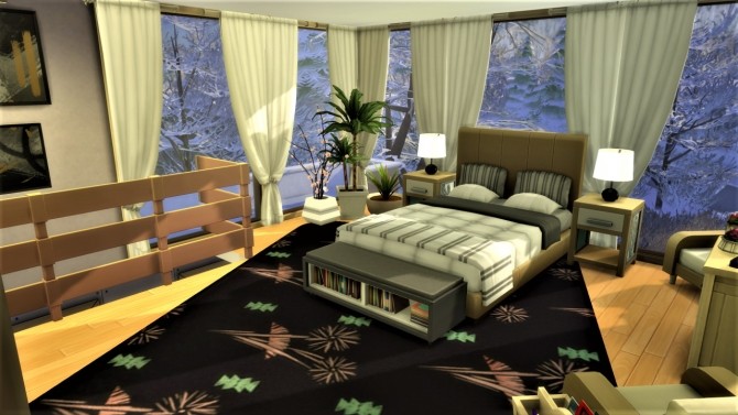 Sims 4 Sunny Bedroom + Wardorbe at Agathea k