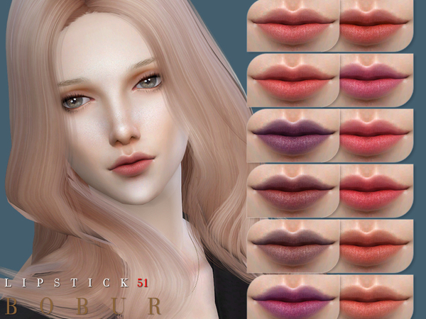Sims 4 Lipstick 51 by Bobur3 at TSR