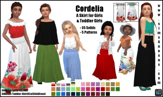 Sims 4 Cordelia skirt by SamanthaGump at Sims 4 Nexus