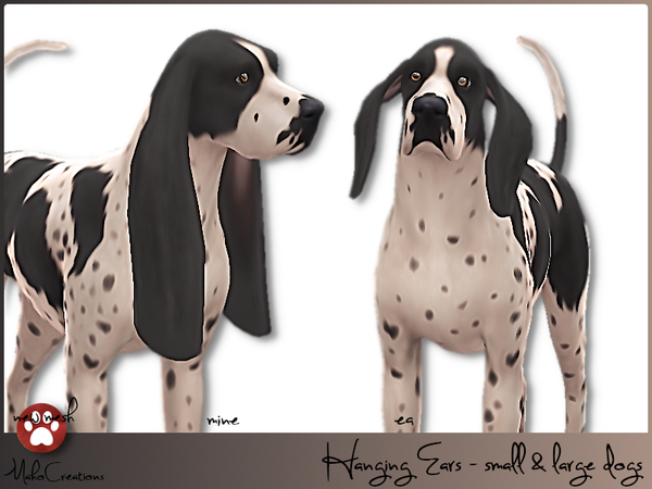Sims 4 Hanging Ears Dogs by MahoCreations at TSR