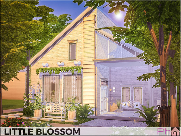 Sims 4 Little Blossom home by Pinkfizzzzz at TSR