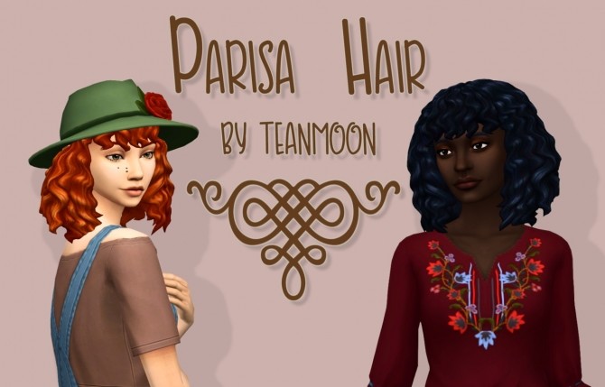 Sims 4 Parisa Hair at Teanmoon