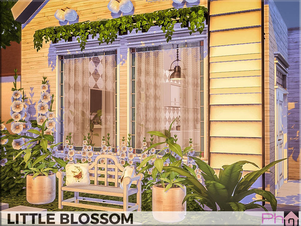Sims 4 Little Blossom home by Pinkfizzzzz at TSR