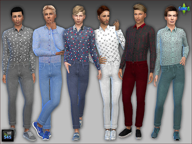 Sims 4 Shirts and jeans M by Mabra at Arte Della Vita