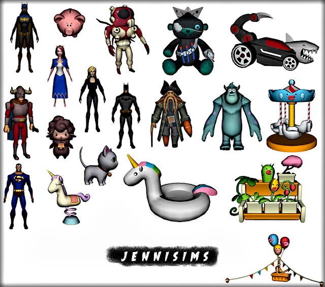 Sims 4 Kids deco set 19 Items at Jenni Sims