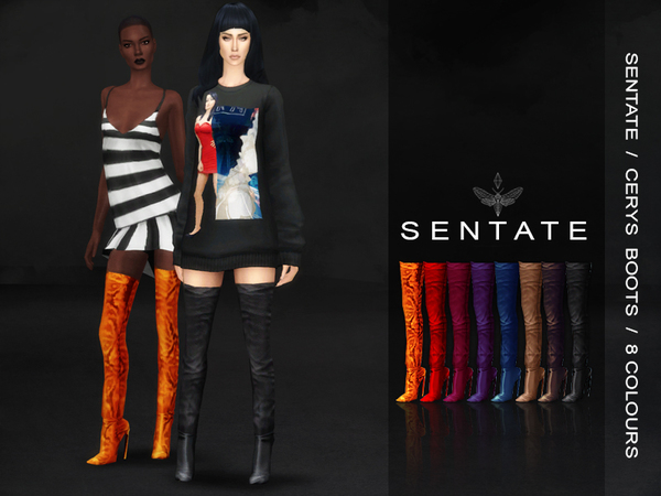 Sims 4 Cerys Boot by Sentate at TSR