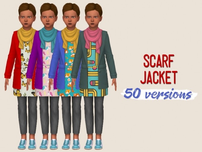 Sims 4 Scarf jacket at Midnightskysims