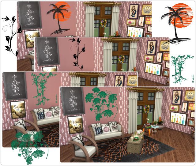 Sims 4 Wall Deco Flowers at Annett’s Sims 4 Welt