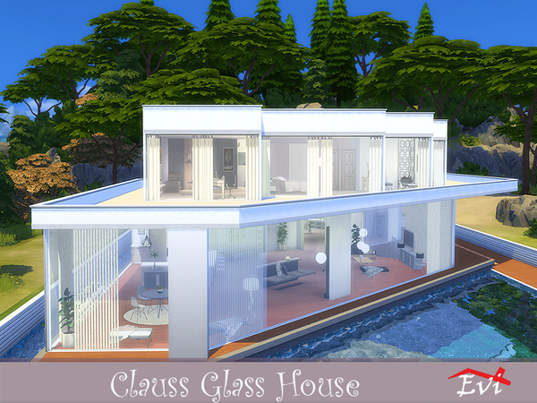 Sims 4 Clauss Glasshouse by evi at TSR