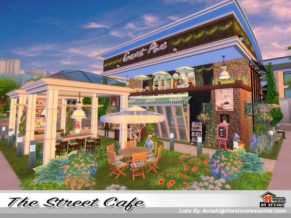 Sims 4 The Street Cafe by autaki at TSR