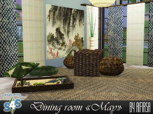 Sims 4 May dining room at Aifirsa