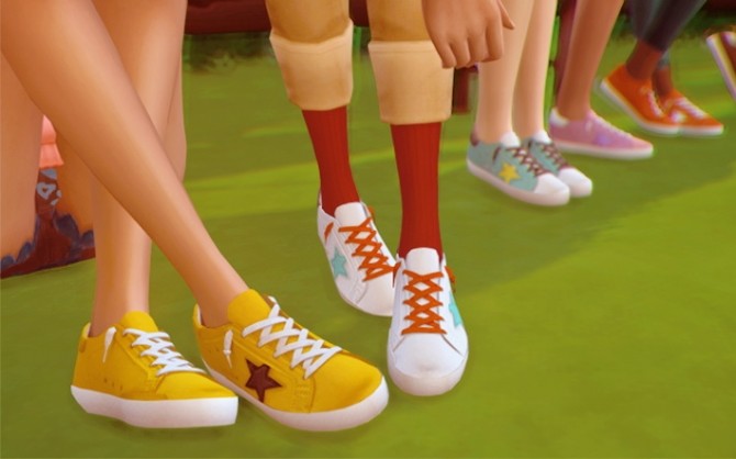 Sims 4 Starlord’s Golden Goose Sneakers Recolor at Miss Ruby Bird