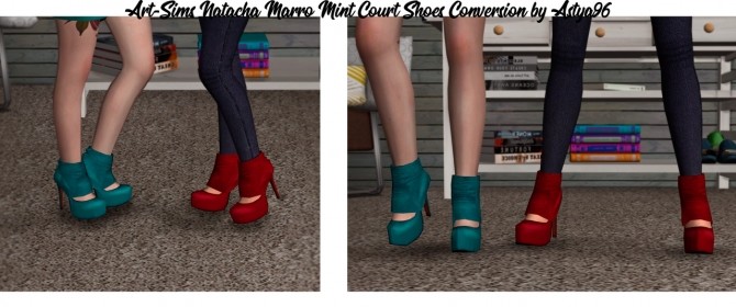 Sims 4 Art Sims Natacha Marro Mint Court Shoes Conversion at Astya96
