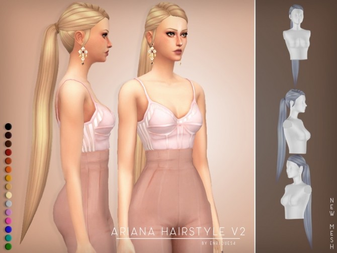 Sims 4 Ariana V2 Hairstyle F at Enriques4