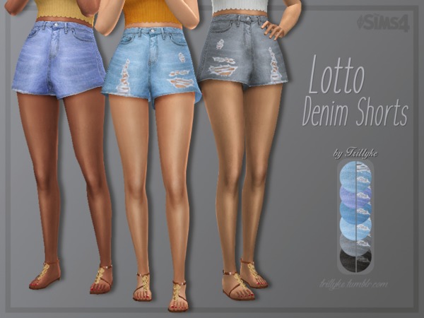 Sims 4 Denim Shorts by Trillyke at TSR