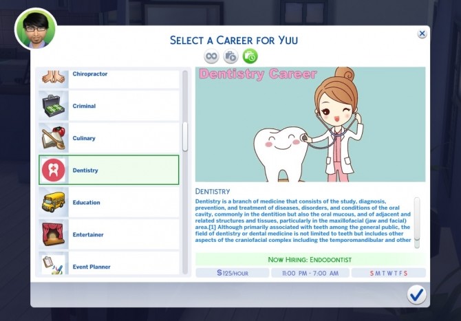 Sims 4 Dentistry Career by KaiSimsCC at SimsWorkshop