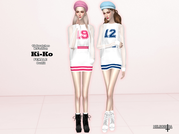 Sims 4 KIKO See through jacket n dress by Helsoseira at TSR