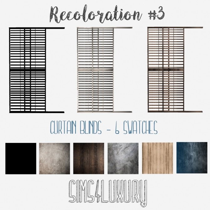 Sims 4 Curtain blinds Recoloration #3 at Sims4 Luxury