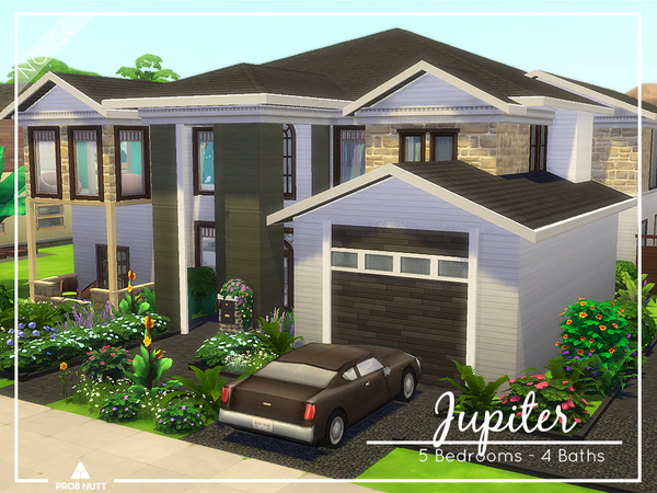 Sims 4 Jupiter house NO CC by ProbNutt at TSR