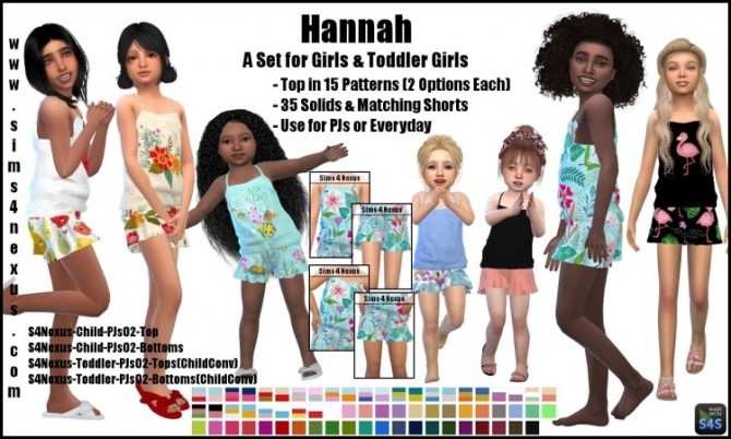Sims 4 Hannah set by SamanthaGump at Sims 4 Nexus