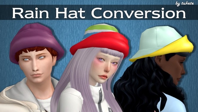Sims 4 EP05 Rain Hat Conversion at Tukete