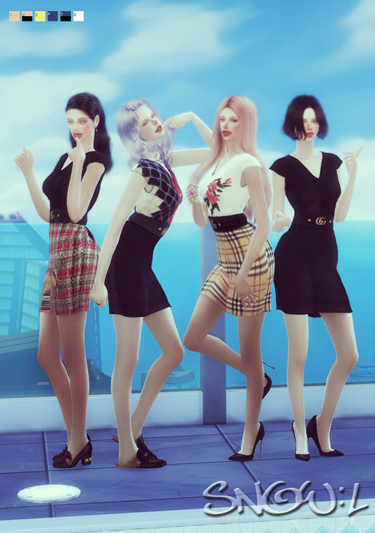 Sims 4 FO short dress at SNOW:L