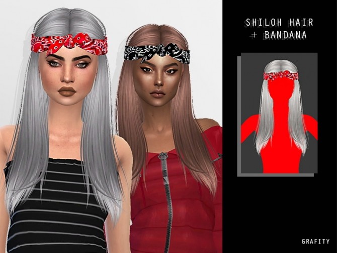 Sims 4 SHILOH HAIR at Grafity cc