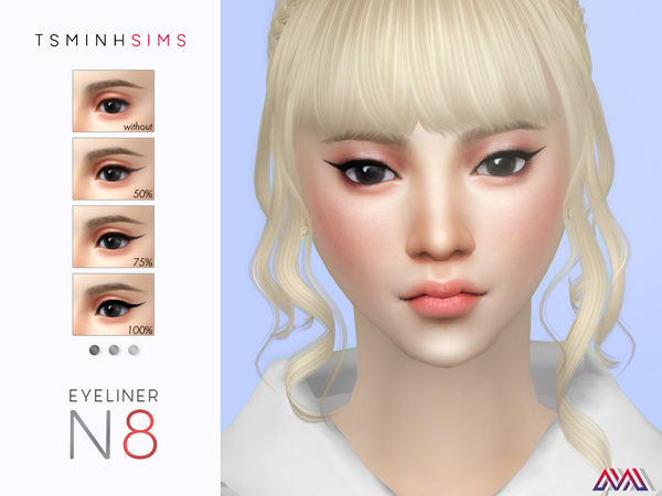 Sims 4 Eyeliner N8 by TsminhSims at TSR