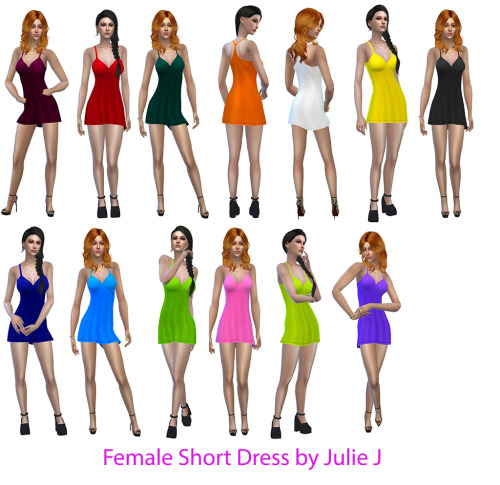 Sims 4 Short Female Summer Dress at Julietoon – Julie J