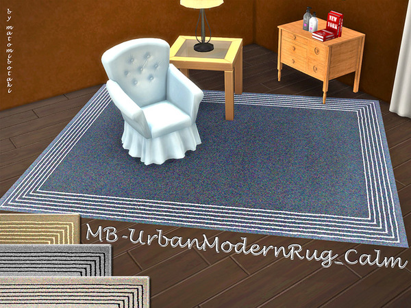 Sims 4 MB Urban Modern Rug Calm by matomibotaki at TSR