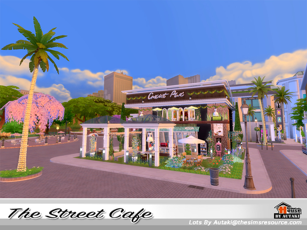 Sims 4 The Street Cafe by autaki at TSR