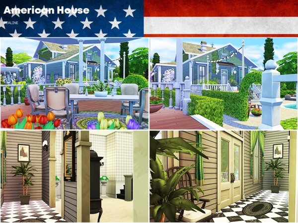 Sims 4 American House by Pralinesims at TSR