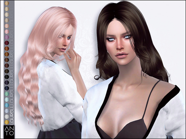 Sims 4 Laurell Hair by Anto at TSR