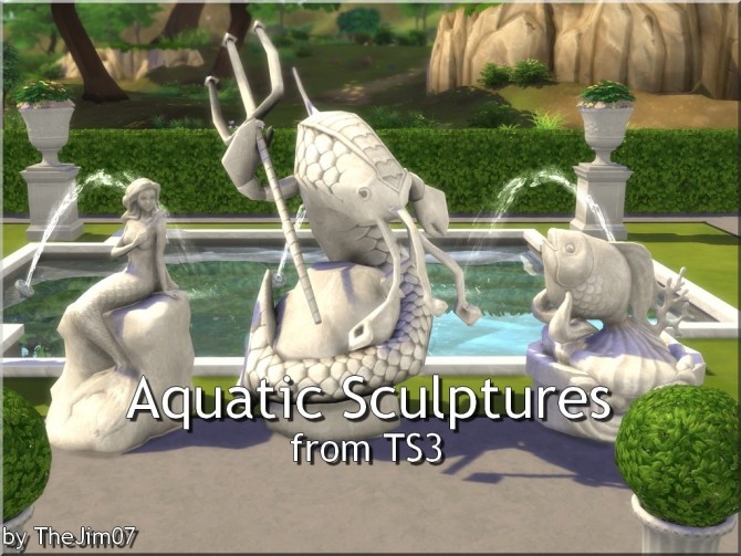 Sims 4 Aquatic Sculptures from TS3 by TheJim07 at Mod The Sims