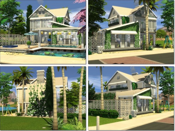 Sims 4 Modern Beauty house by MychQQQ at TSR