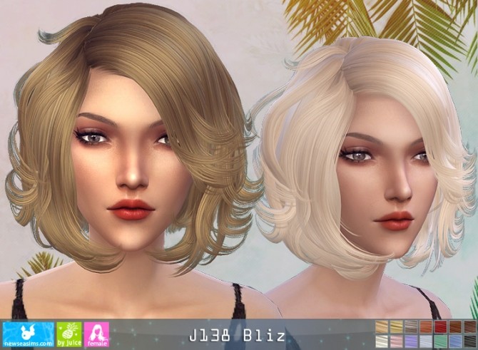 Sims 4 J138 Bliz hair (P) at Newsea Sims 4