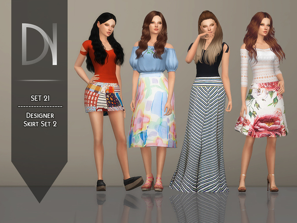 Sims 4 Designer Skirt Set 2 by DarkNighTt at TSR