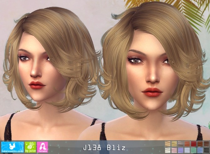 Sims 4 J138 Bliz hair (P) at Newsea Sims 4
