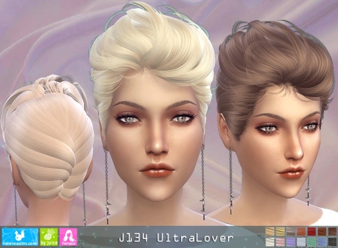Sims 4 J134 Ultralover hair (P) at Newsea Sims 4